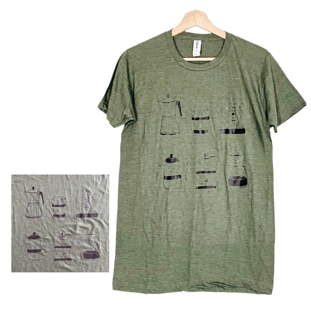 Coffee Lovers Gray Short Sleeve T-Shirt Size Small NWOT Novelty T Casual Top